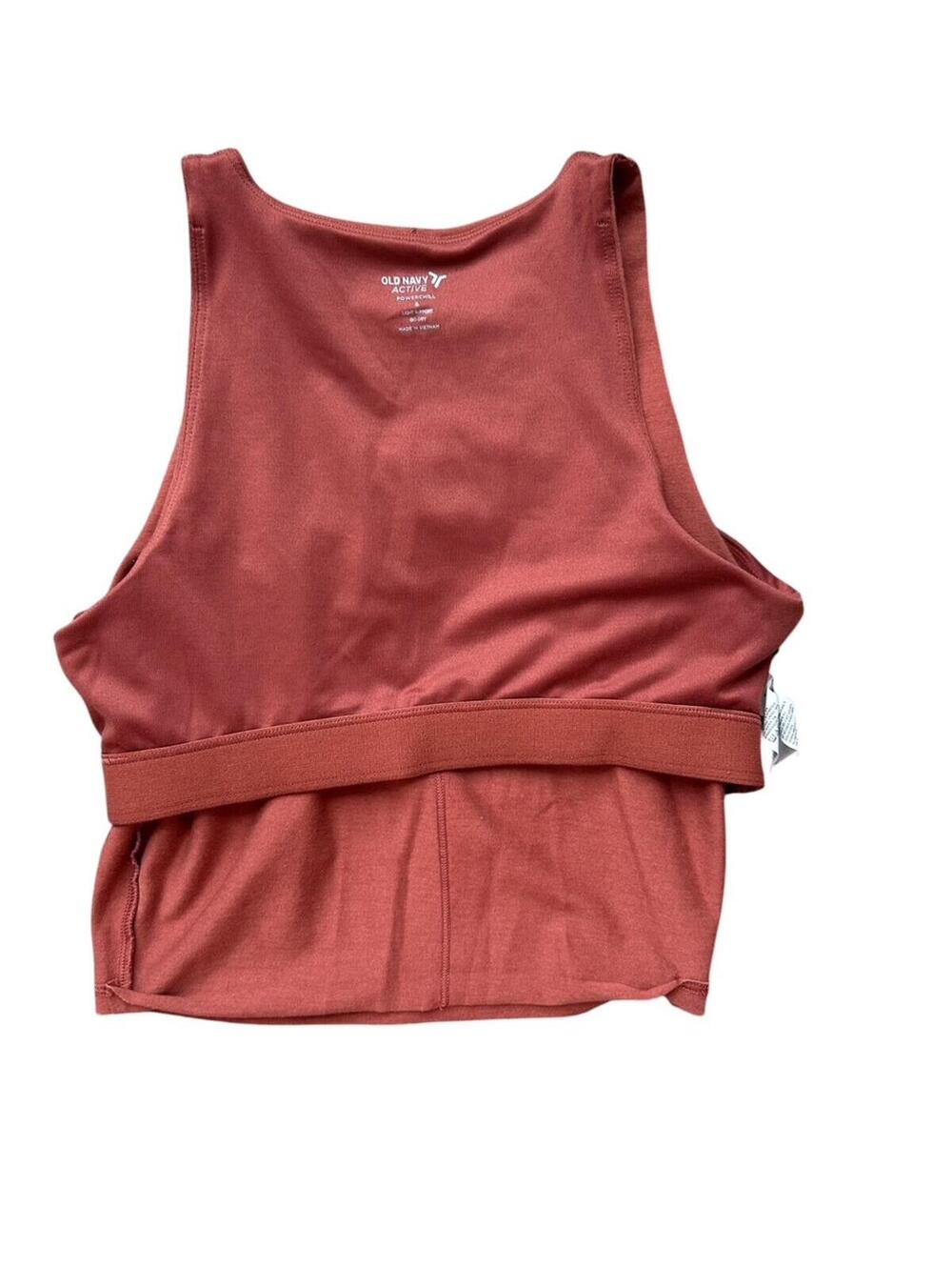Old Navy Crop Top Sports Bra Sz S PowerChill Lot Of 3 Green Brown Purple Gym - Picture 2 of 9